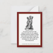 Kerstmis St. Andrew Novena Prayer Card Notitiekaartje (Achterkant)