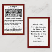 Kerstmis St. Andrew Novena Prayer Card Notitiekaartje (Voorkant / Achterkant)