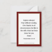 Kerstmis St. Andrew Novena Prayer Card Notitiekaartje (Achterkant)