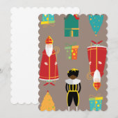 kerstmis st nicholas kaart (Voorkant / Achterkant)