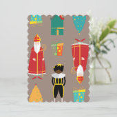 kerstmis st nicholas kaart (Staand voorkant)