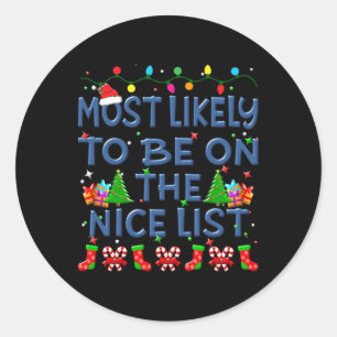 Kerstmis staat waarschijnlijk op de lijst van Nice Ronde Sticker