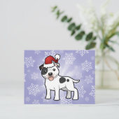 Kerstmis Staffordshire Bull terrier Feestdagenkaart (Staand voorkant)