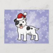 Kerstmis Staffordshire Bull terrier Feestdagenkaart (Voorkant)