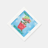 Kerstmis Standaard Schnauzer Servet (Hoek)