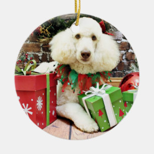 Kerstmis - Standard Poodle - Lucy Keramisch Ornament