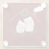 Kerstmis - Startkleding Glazen Onderzetter (Achterkant)