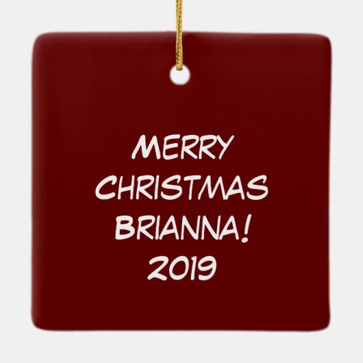 Kerstmis - Startkleding Keramisch Ornament (Achterkant)