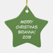 Kerstmis - Startkleding Keramisch Ornament (Achterkant)