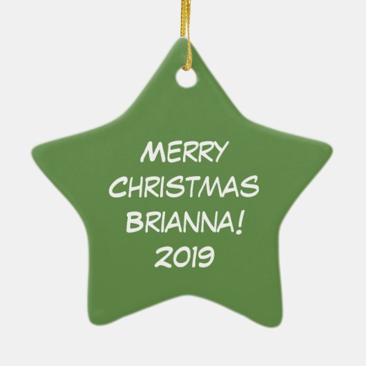 Kerstmis - Startkleding Keramisch Ornament (Achterkant)