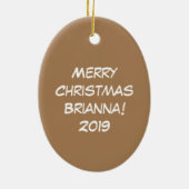 Kerstmis - Startkleding Keramisch Ornament (Achterkant)