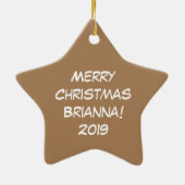 Kerstmis - Startkleding Keramisch Ornament (Achterkant)