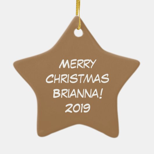 Kerstmis - Startkleding Keramisch Ornament (Achterkant)