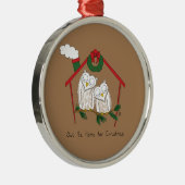 Kerstmis - Startkleding Metalen Ornament (Rechts)