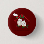 Kerstmis - Startkleding Ronde Button 3,2 Cm (Voorkant)