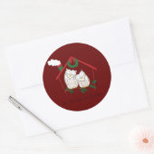 Kerstmis - Startkleding Ronde Sticker (Envelop)