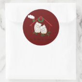 Kerstmis - Startkleding Ronde Sticker (Tas)