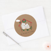 Kerstmis - Startkleding Ronde Sticker (Envelop)