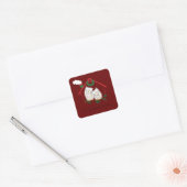 Kerstmis - Startkleding Vierkante Sticker (Envelop)