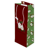 Kerstmis - Startkleding Wijn Cadeautas (Achterkant Gekanteld)