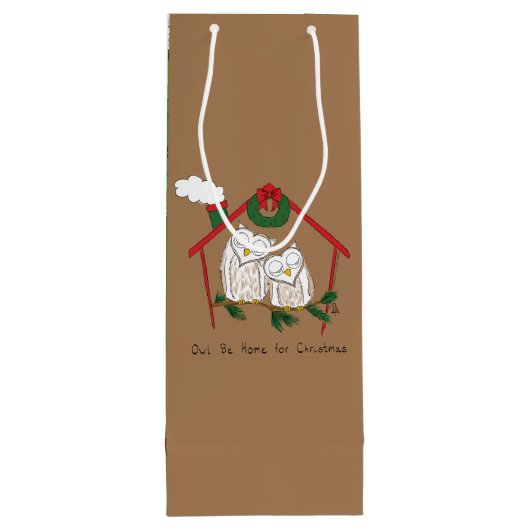 Kerstmis - Startkleding Wijn Cadeautas (Achterkant)