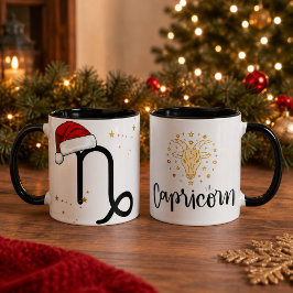 Kerstmis Steenbok Zodiac Kerstman Hoed Mok