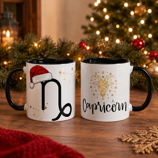 Kerstmis Steenbok Zodiac Kerstman Hoed Mok