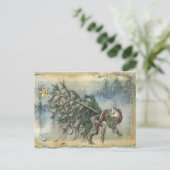 Kerstmis stelen feestdagenkaart (Staand voorkant)