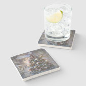 Kerstmis Stenen Onderzetter (Zijkant)