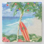 Kerstmis Stenen Onderzetter (Voorkant)