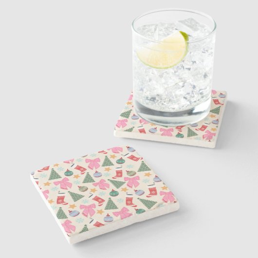 Kerstmis Stenen Onderzetter (Zijkant)