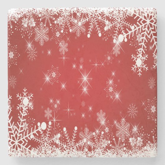 Kerstmis Stenen Onderzetter (Voorkant)