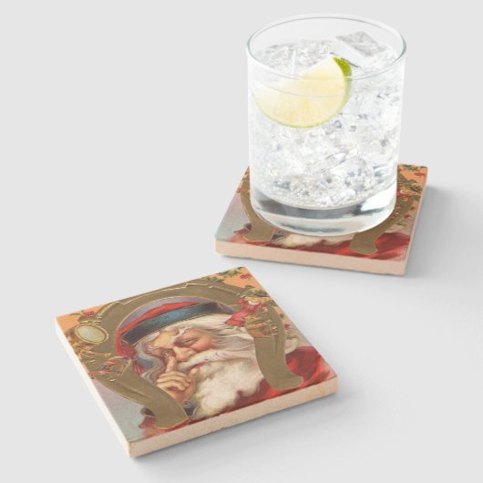 Kerstmis Stenen Onderzetter (Zijkant)