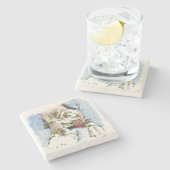 Kerstmis Stenen Onderzetter (Zijkant)