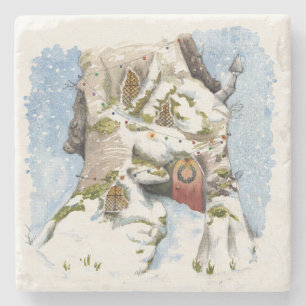 Kerstmis Stenen Onderzetter
