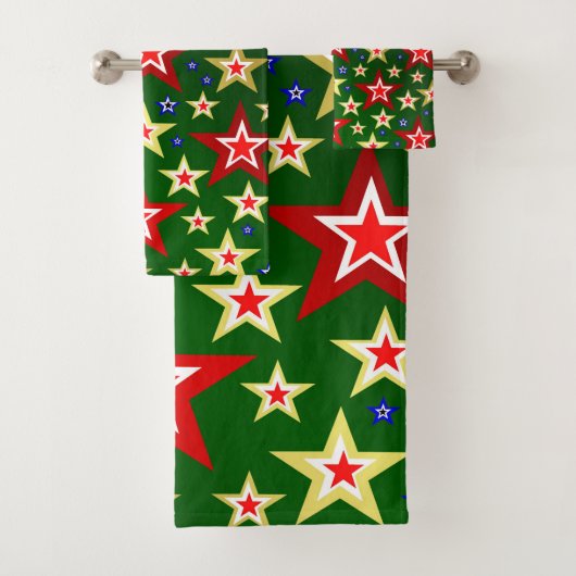 Kerstmis, ster, feest, decoratie, kerstmis, bad handdoek (Insitu)