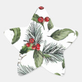 Kerstmis Ster Sticker (Voorkant)
