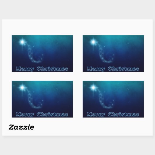 Kerstmis Ster van Bethlehem Rechthoekige Sticker (Vel)