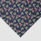 Kerstmis | Sterrennacht - Holly Pattern Tissuepapier (Detail)