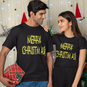 Kerstmis Sterrennacht Lettertype T-shirt