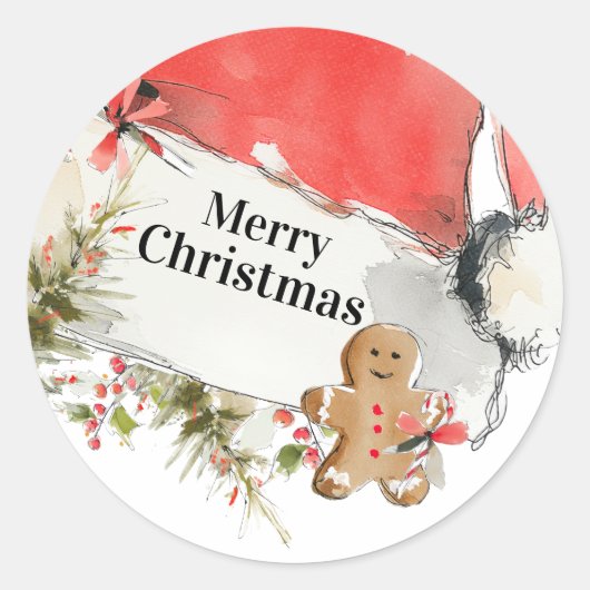 Kerstmis Sticker (Voorkant)