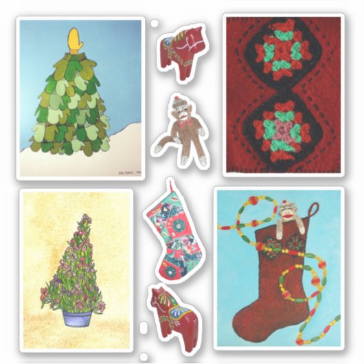 Kerstmis Sticker (Voorkant)