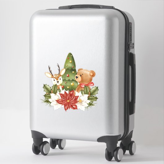 Kerstmis Sticker (Koffer)