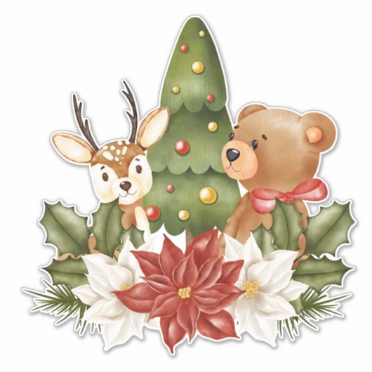 Kerstmis Sticker (Voorkant)