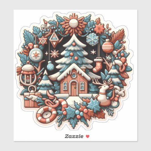 Kerstmis Sticker (Vel)