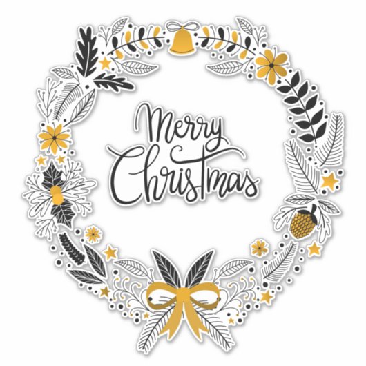 Kerstmis Sticker (Voorkant)