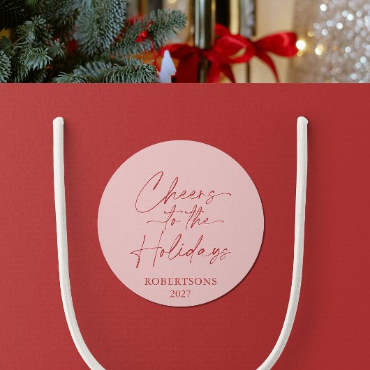 Kerstmis sticker 'Cheers to the Holidays'