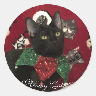 kerstmis sticker Meowy Catmus