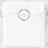 Kerstmis sticker met maretak (Tas)