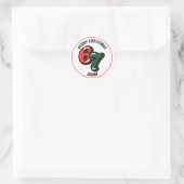 Kerstmis Sticker Nummers 6 & 7 Aangepaste Naam (Tas)
